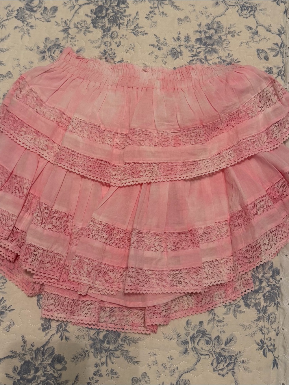 LoveShackFancy Island Pink Ruffle Mini